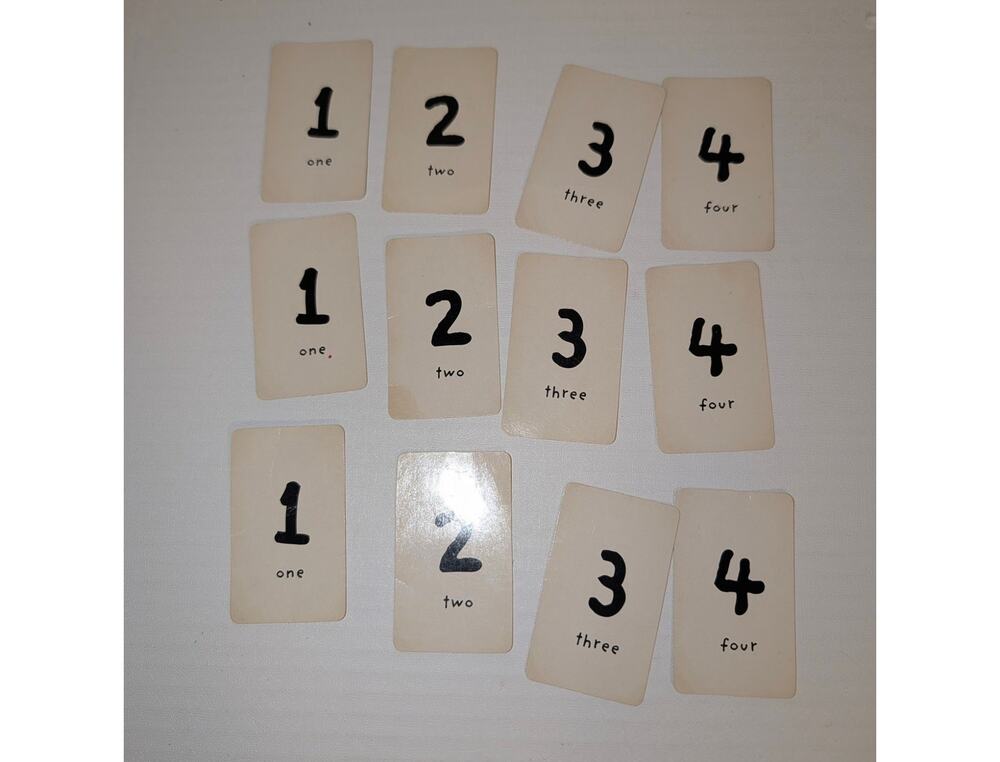 Cranium Cariboo Lot 12 Replacement Number Cards 1-4